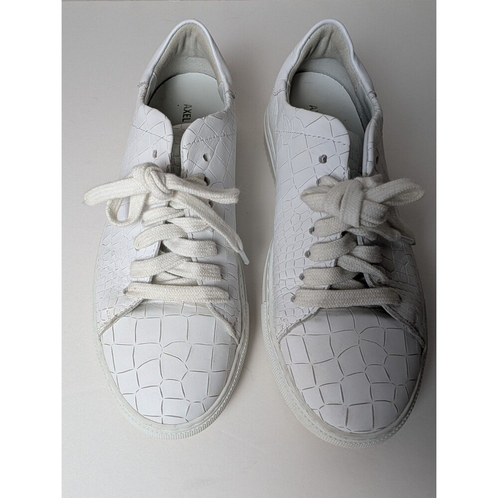 Axel Arigato Clean 90 White Croc Leather Sneakers Women's Size 7.5 EU 38 Low Top